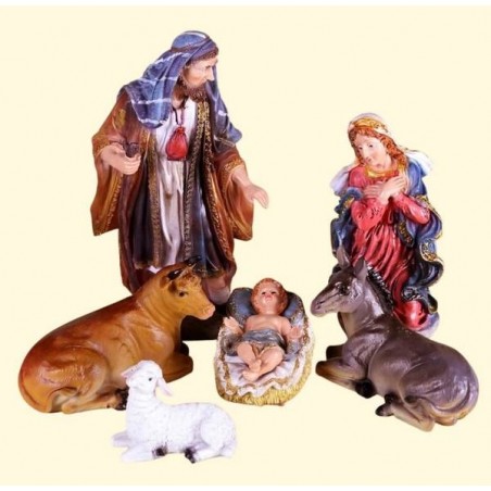NATIVITA' IN RESINA 30cm COLOR set 6pz