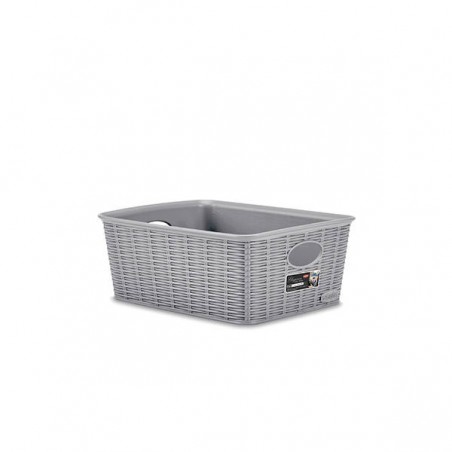 CESTO PVC ELEGANCE HIGH 25x19,5x10cm STONE GREY M