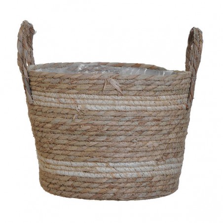 CESTO IN CORDA C/INTERNO PVC E MANICI ø29cm H.20cm
