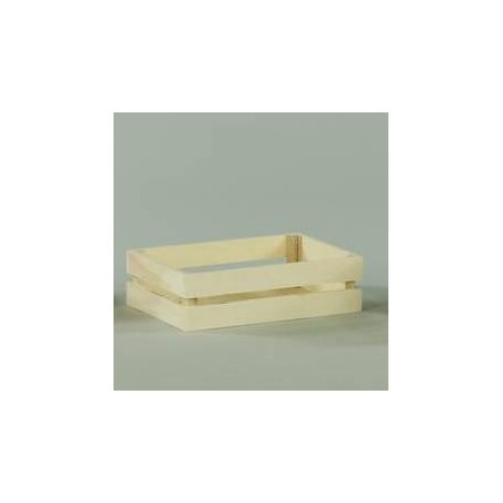 CESTO RETTANGOLARE LEGNO NATURALE 26x16x8,5cm