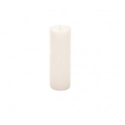 MOCCOLO TONDO CERA BIANCO 6x20cm RUSTICO