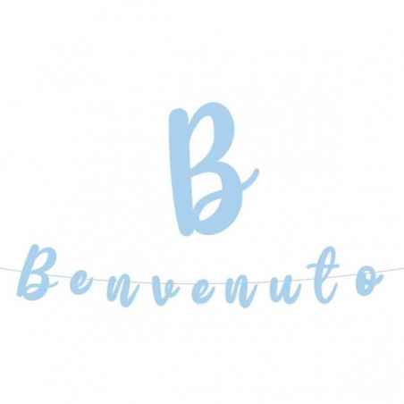 FESTONE BENVENUTO 3mt CELESTE