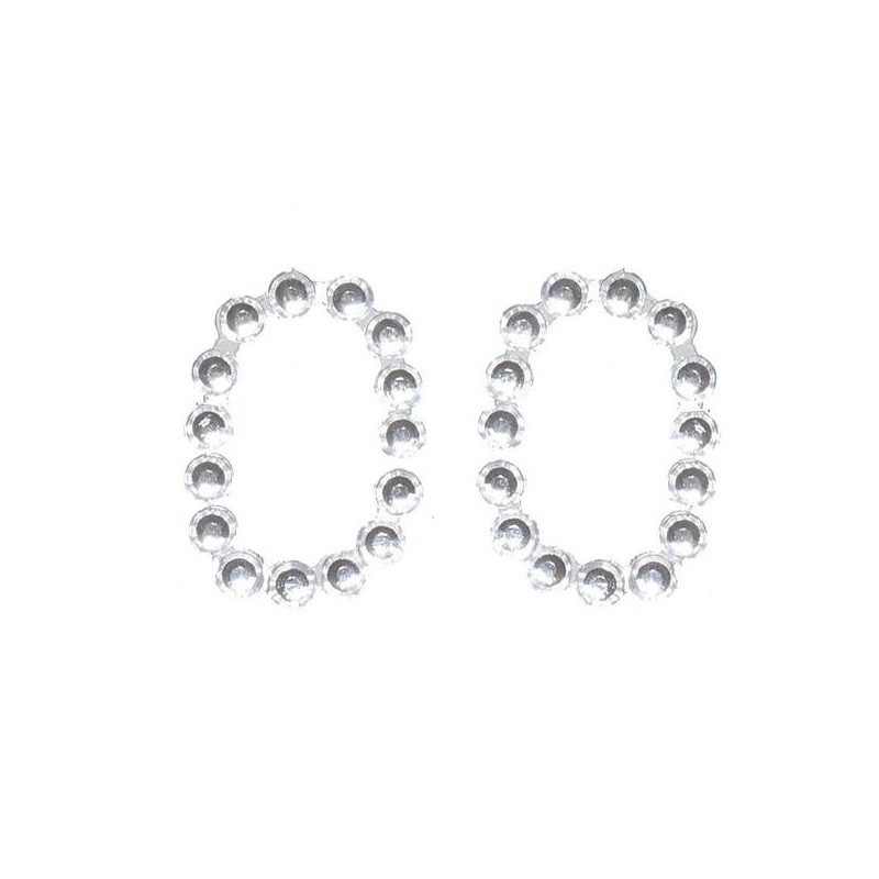 NUMBER 0 DIAMONDS STICKERS 9X12cm 25pz