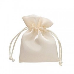 SACCHETTO ORGANZA 9x12cm ECRU' LUCIDO 12pz