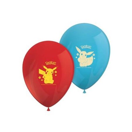 PALLONCINI IN LATTICE 28cm POKEMON 8pz