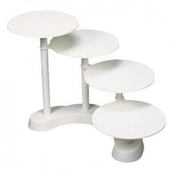 ALZATA PLASTICA BIANCA 4 PIANI NUVOLA ART.30073