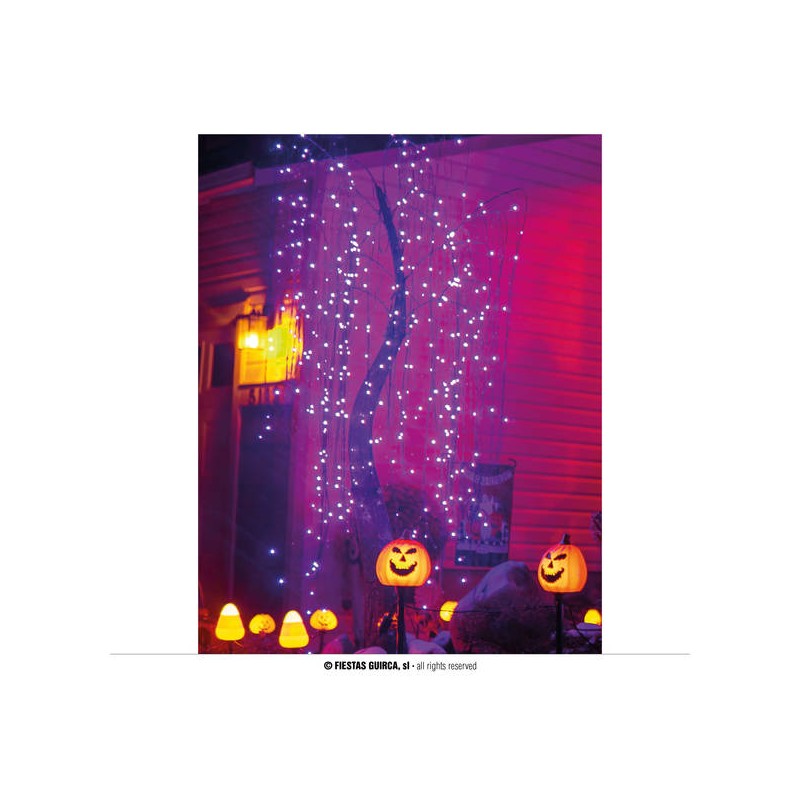 GHIRLANDA LED 144 LUCI MULTIFUNZIONI VIOLA