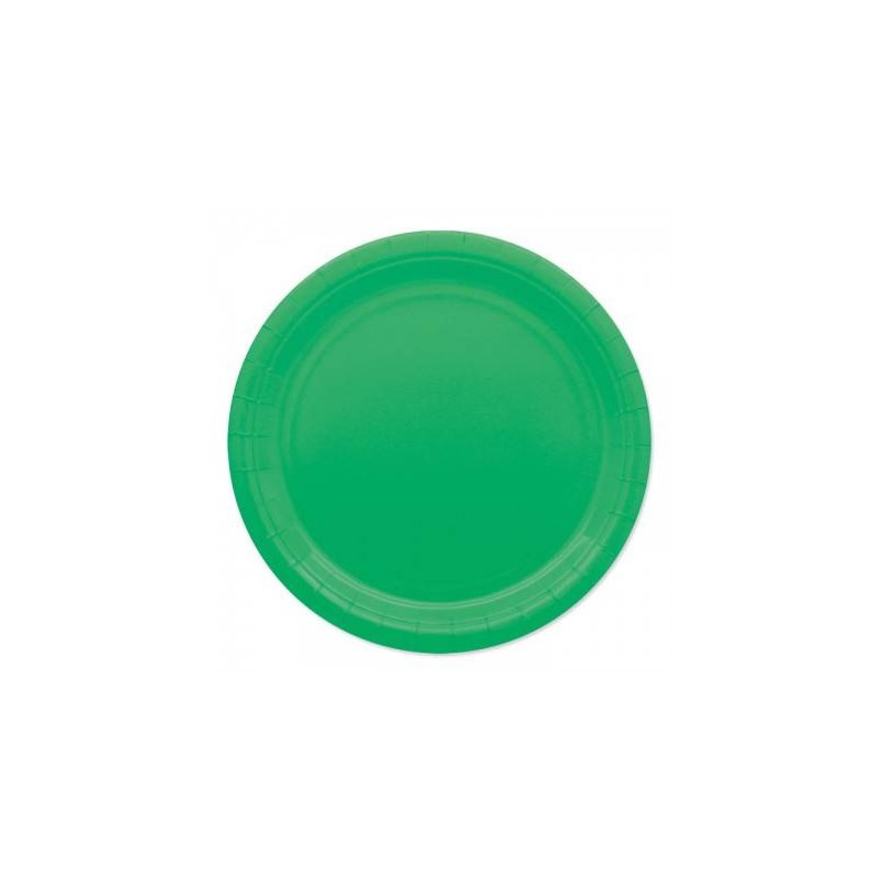 PIATTI PIANI ECOLOR BIODEGRADABILI 24cm VERDE 25pz