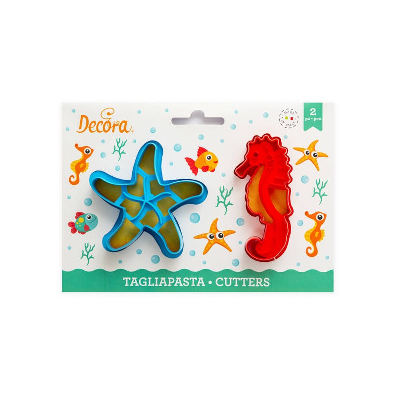 TAGLIAPASTA ANIMALI MARINI IN PLASTICA 8cm 2pz