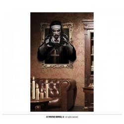 DECORAZIONI ADESIVA PARETE 70x80cm MONACA