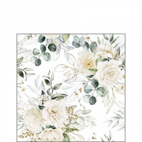 TOVAGLIOLI 25x25 EUCALYPTUS AND ROSES 20pz