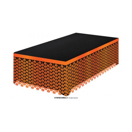 DECORAZIONE METALLICA GONNA TAVOLO 400x70cm ZUCCHE