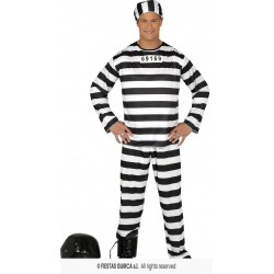 COSTUME PRIGIONIERO RIGHE NERE BIANCO TG.54/56