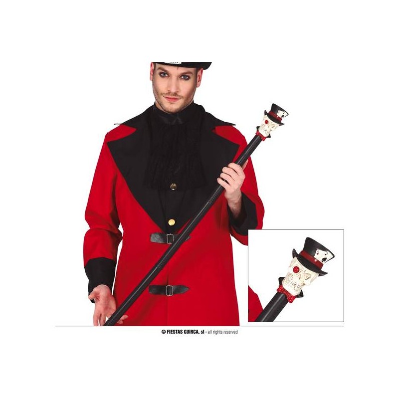 BASTONE TESCHIO CON CILINDRO 85cm