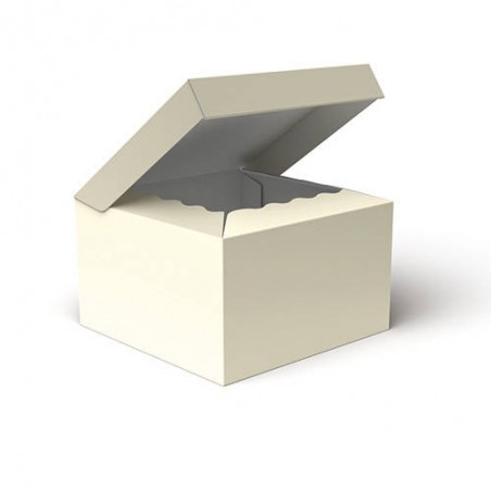 SCATOLA BAULETTO 25x25x15cm GOFFRATO AVORIO PORTATA 6kg