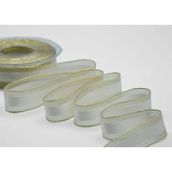 NASTRO ANIMATO BACCARAT BORDI RAME mm25x25mt COL.35 AVORIO