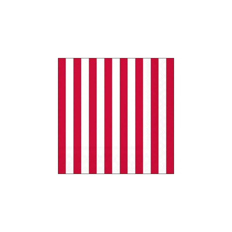 TOVAGLIOLI 33X33 STRISCIA ROSSA 20pz
