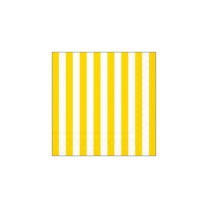 TOVAGLIOLI 33X33 STRISCIA GIALLA 20pz