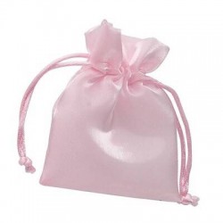 SACCHETTO ORGANZA 9x12cm ROSA LUCIDO 12pz