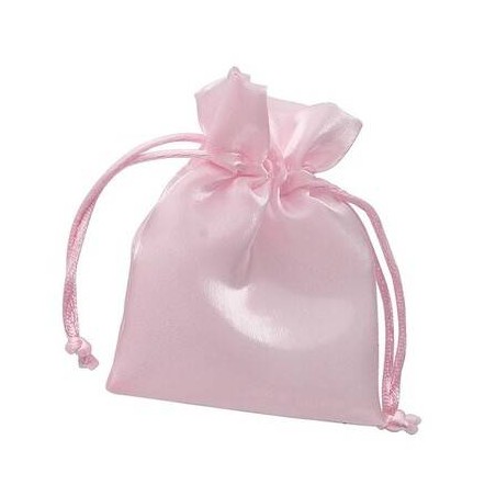 SACCHETTO ORGANZA 9x12cm ROSA LUCIDO 12pz