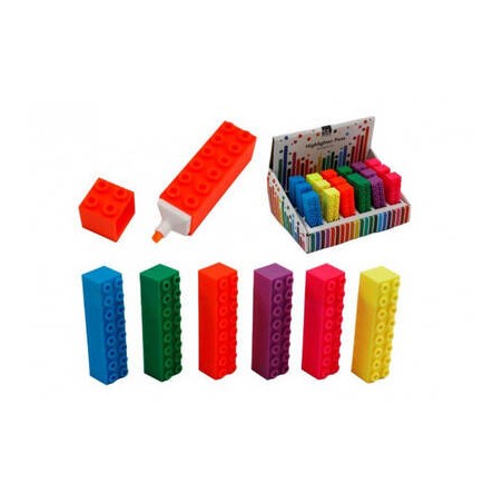 EVIDENZIATORE A FORMA DI LEGO ASS.TI 1pz