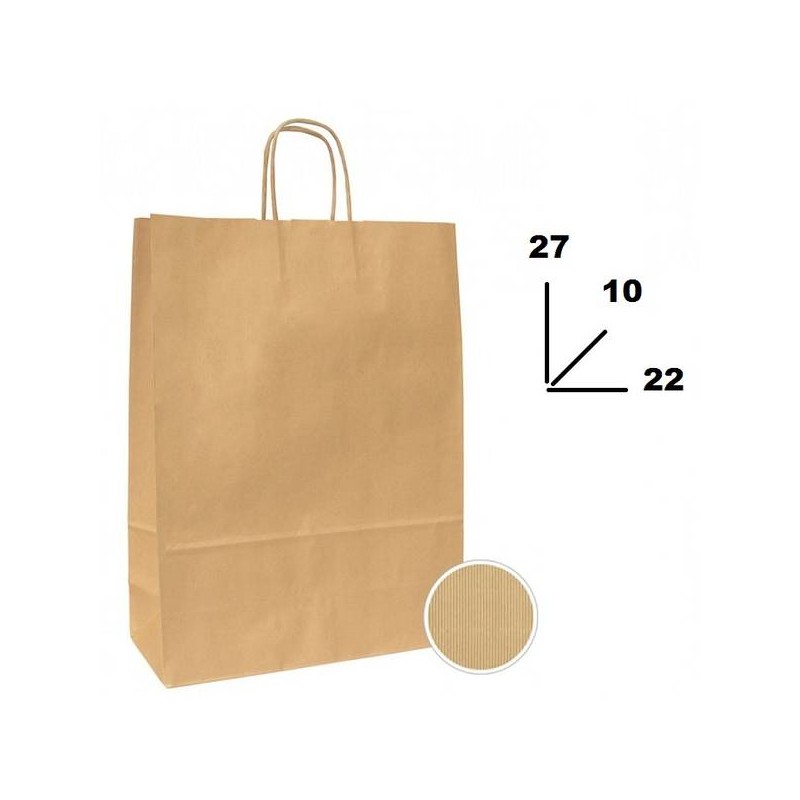 BORSA CARTA AVANA MIS.22+10x27cm