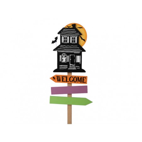 DECORAZIONE LEGNO  HALLOWEEN FRECCE H62cm