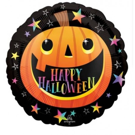 PALLONE MYLAR HX 18 43cm ZUCCA SMILEY PUMPKIN