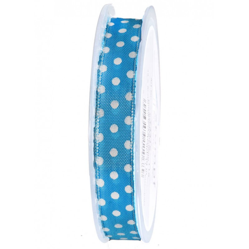 NASTRO DOTS mm15X20mt CELESTE
