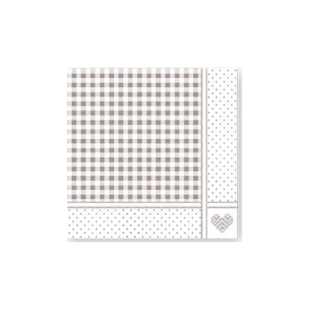 TOVAGLIOLI 38x38 STAR 40pz DECOR SHABBY TORTORA