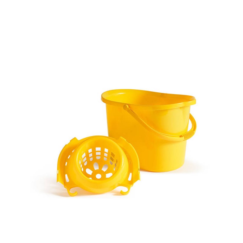 SECCHIO C/STRIZZATORE PLASTICA CLASSICO 15lt GIALLO SOLE