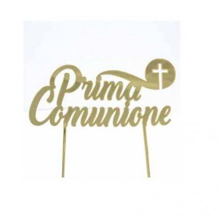 CAKE TOPPER PLEXY CRESIMA H15cm COL.ORO