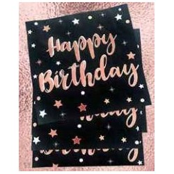 TOVAGLIOLI 33x33 IN CARTA ROSE GOLD COMPLEANNO 10pz