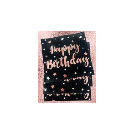 TOVAGLIOLI 33x33 IN CARTA ROSE GOLD COMPLEANNO 10pz