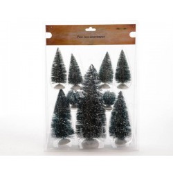 SET 9 PINETTI VERDI ø8xh33cm MISURA GRANDE