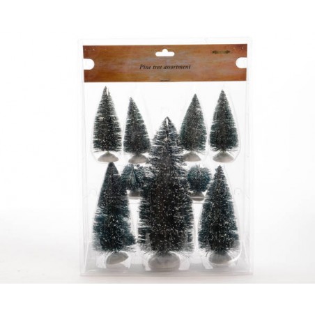 SET 9 PINETTI VERDI ø8xh33cm MISURA GRANDE