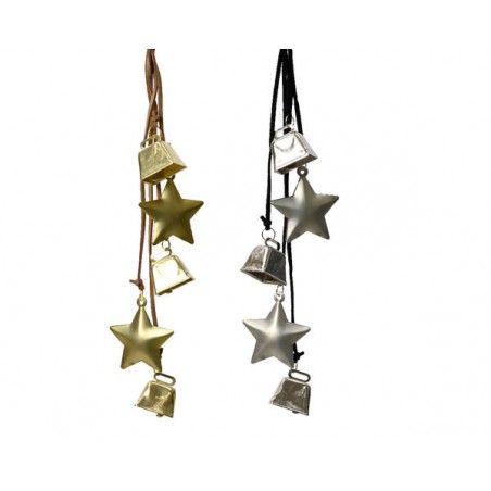 GHIRLANDA METALLO STARS 2ass.H33cm