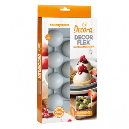 STAMPO SILICONE 11 MEZZA SFERA ø50x25h mm DECORA