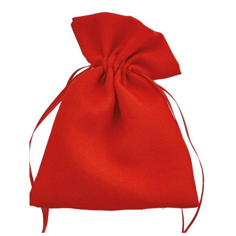 SACCHETTO COTTON 9x12cm ROSSO 12pz