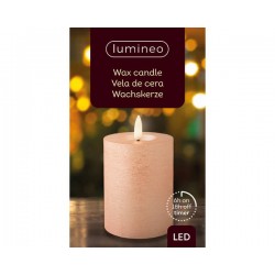 CANDELA LED Ø7xh11cm ROSA ANTICO LUCE CALDA