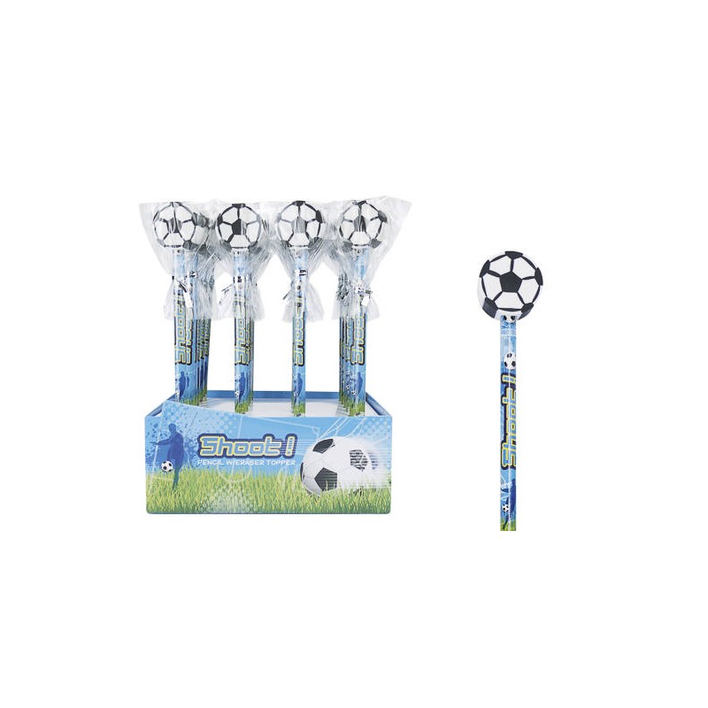 MATITA CON GOMMA CALCIO 1pz