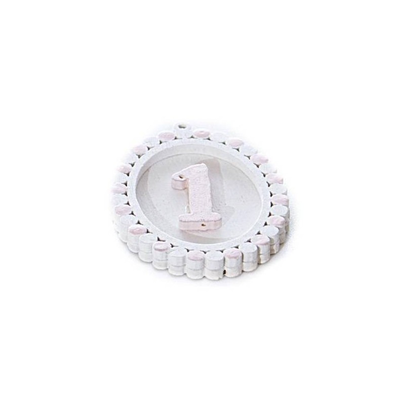 APPLICAZIONE LEGNO 1° GIRL 4cm 12pz
