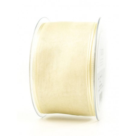NASTRO TESSUTO CHIFFON mm60x20mt CREMA