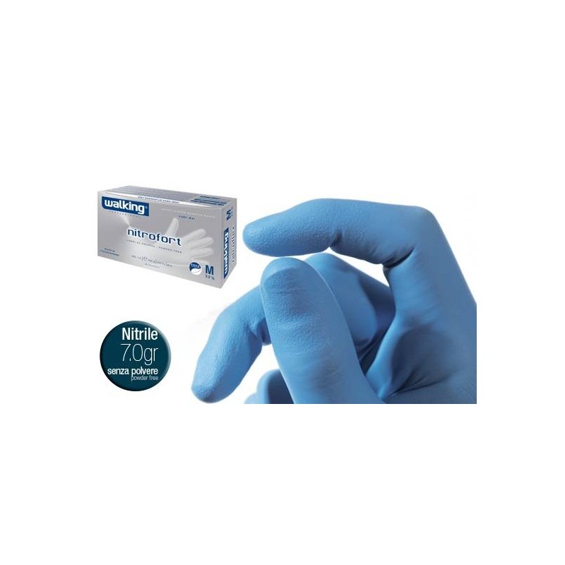 GUANTI NITRILE NITROFORT 7.2 WALKING 100pz M