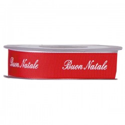 NASTRO GROS GRAIN NATALE 15mmx20mt RED