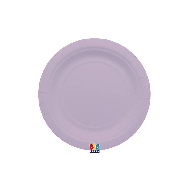 PIATTI PIANI ECOLOR BIODEGRADABILI 24cm LILLA 25pz