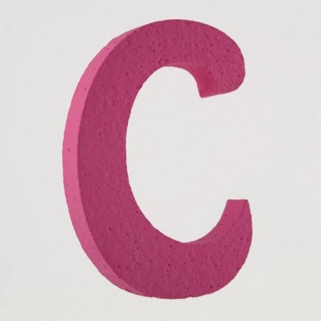 LETTERA POLISTIROLO PASTELLO mm120x90 C FUCSIA