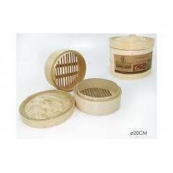 CESTINO BAMBOO PER COTTURA AL VAPORE 2 PIANI