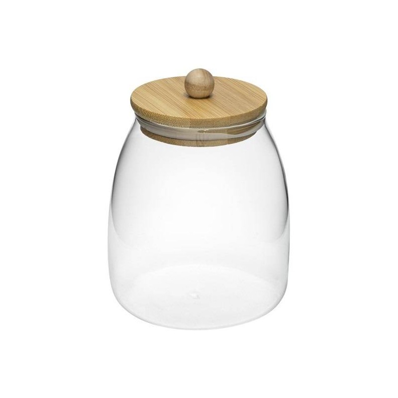 BARATTOLO VETRO COVER LEGNO C/GUARNIZIONE ø11,5 H.4cm 26583