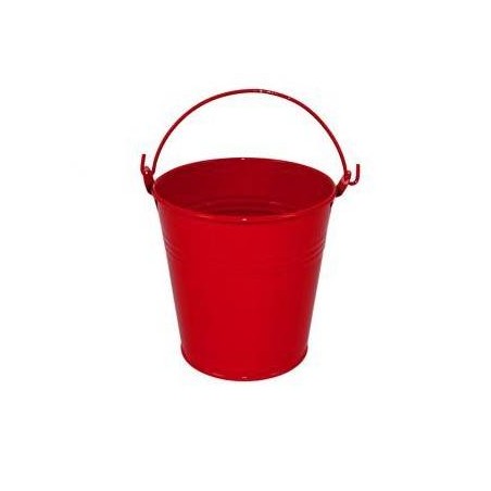 SECCHIELLO IN LATTA ø8x5,5cm ROSSO